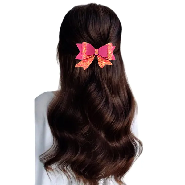 "Three-Layer_Fabric_Hair_Bow_with_Shimmering_Center_and_Secure_Clip_for_Easy_Attachment_and_Stylish_Hair_Accessory"