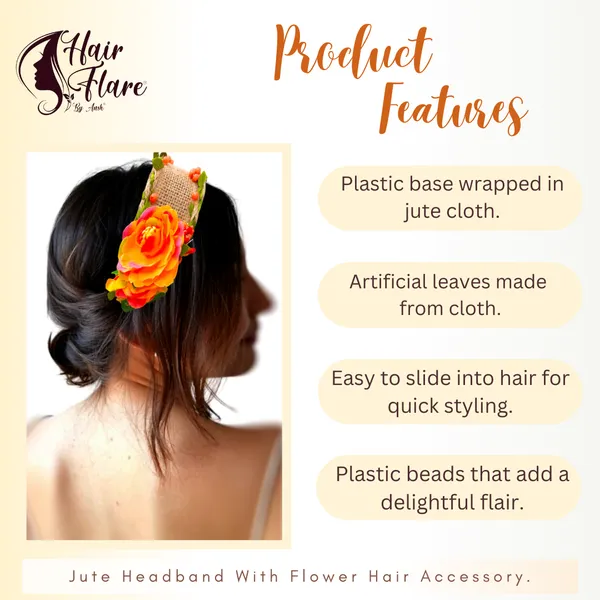 Orange_Artificial_Leaves_Covered_With_Jute_Cloth_Headband_For_Women_(14_X_8_X_1_Cm)