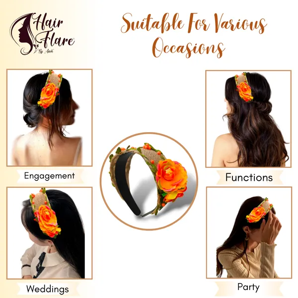 Orange_Artificial_Leaves_Covered_With_Jute_Cloth_Headband_For_Women_(14_X_8_X_1_Cm)