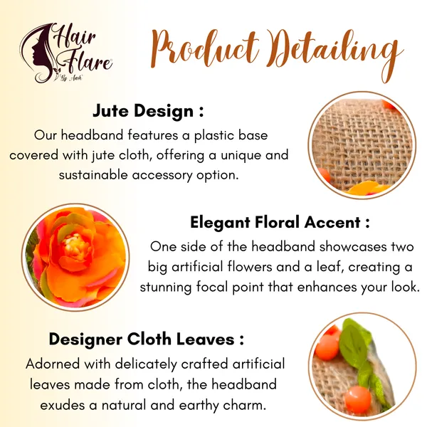Orange_Artificial_Leaves_Covered_With_Jute_Cloth_Headband_For_Women_(14_X_8_X_1_Cm)