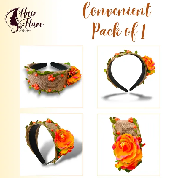 Orange_Artificial_Leaves_Covered_With_Jute_Cloth_Headband_For_Women_(14_X_8_X_1_Cm)