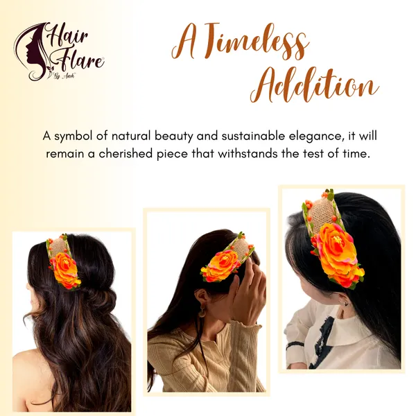Orange_Artificial_Leaves_Covered_With_Jute_Cloth_Headband_For_Women_(14_X_8_X_1_Cm)