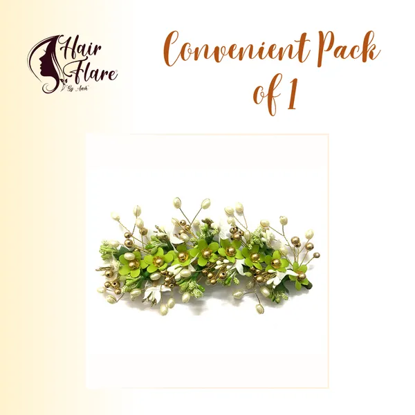 Light_Green_Artificial_Floral_Hair_Vein_For_Women_&_Girls