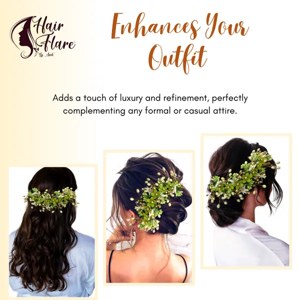 Light_Green_Artificial_Floral_Hair_Vein_For_Women_&_Girls