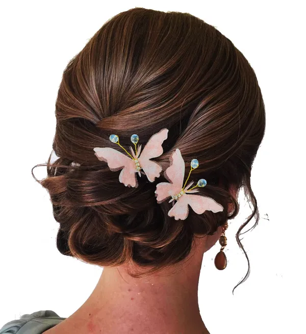 Pack_of_6_Peach_Artificial_Butterfly_Hair_Pin_For__And_Women_Pins