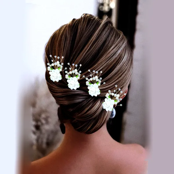 White_Artificial_Rose_Flower_And_Pearl_Hair_Pin_Accessories_For_Women_&_Girls_(Set_Of_4)_(14_X_8_X_1_Cm)