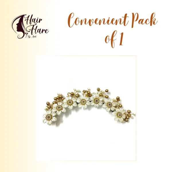Gold_&_Silver_Artificial_Flower_With_Pearl_&_Stone_Hair_Vein_For_Women_&_Girls_(14_X_8_X_1_Cm)