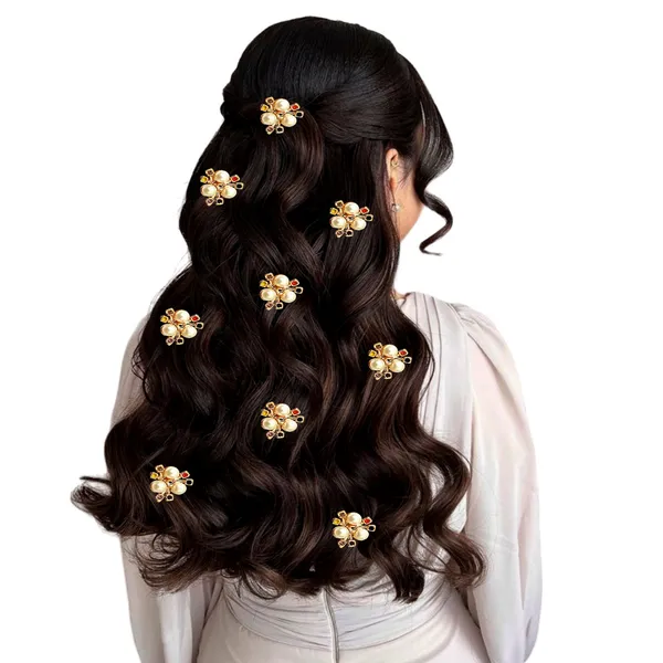 9-Piece_Pearl_Bead_&_Crystal_Velcro_Hair_Accessory_Set_���������_Elegant_Butterfly_Design_with_Velcro_Backing_for_Stylish_Hairdos