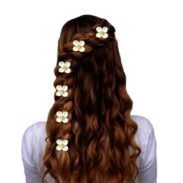 "Rainbow_Pearl_Flower_Juda_Pin_with_Crystal_Nag_Center,_Secure_Juda_Pin_Base_for_Elegant_and_Lasting_Hair_Attachment"