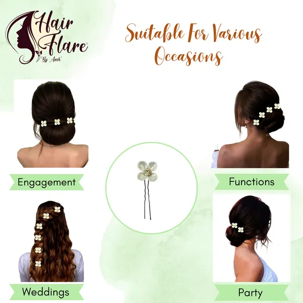 "Rainbow_Pearl_Flower_Juda_Pin_with_Crystal_Nag_Center,_Secure_Juda_Pin_Base_for_Elegant_and_Lasting_Hair_Attachment"