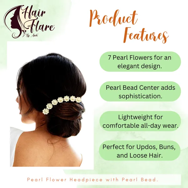 "Elegant_7-Pearl_Flower_Headpiece_with_Pearl_Bead_Center_and_Dual_Hooks_for_Secure_and_Stylish_Hair_Attachment"