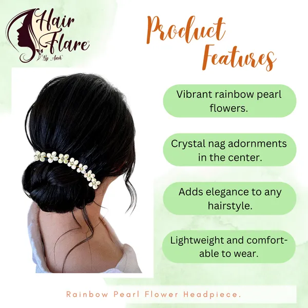"Rainbow_Pearl_Flower_Headpiece_with_Crystal-Nag_Adornments_and_Secure_Attachment_Hooks_for_Elegant_Hair_Styling"