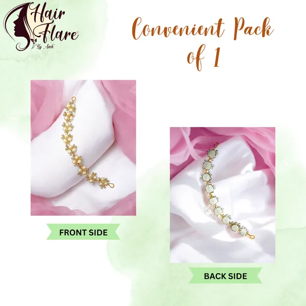 "Elegant_Pearl_Beaded_Chakri_Headpiece_with_Crystal_Nag_and_Secure_Hooks_for_Stylish_Hair_Attachment"