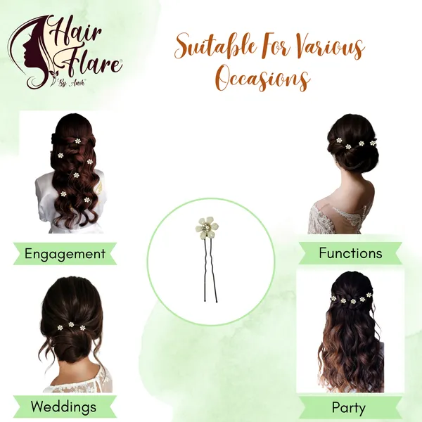 "Elegant_6-Petal_Pearl_Flower_Hair_Pin_with_Crystal_Center_and_Black_Juda_Base_for_Secure_Hair_Attachment"
