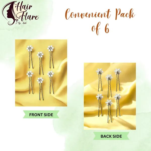 "Elegant_6-Petal_Pearl_Flower_Hair_Pin_with_Crystal_Center_and_Black_Juda_Base_for_Secure_Hair_Attachment"