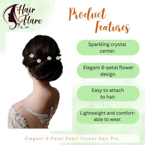 "Elegant_6-Petal_Pearl_Flower_Hair_Pin_with_Crystal_Center_and_Black_Juda_Base_for_Secure_Hair_Attachment"