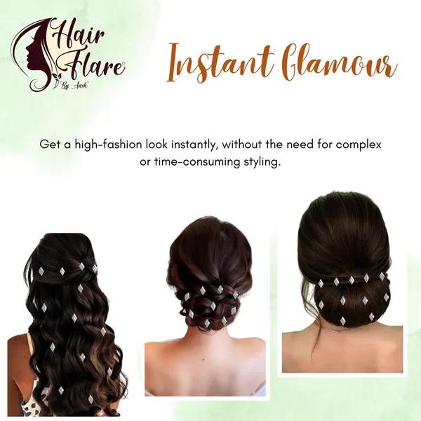 "Burfi_Shaped_Mirror_Hair_Stickers_���������_18_Pieces_with_9_Cut_Designs,_No_Pins_or_Clips_Required_for_Easy_Styling"