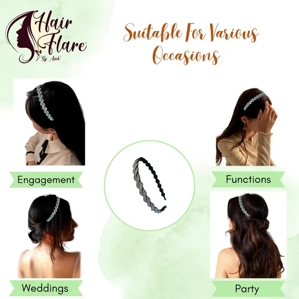 "5mm_Black_Ribbon_Hair_Band_Adorned_with_Crose_Rainbow_Neg_Lace_for_a_Stylish_and_Comfortable_Hair_Accessory"