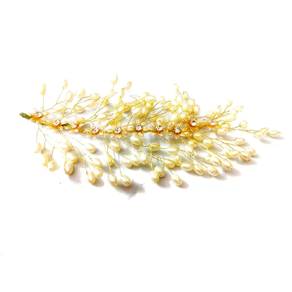 Gold_&_Silver_Pearl_Hair_Vein_With_Stone_And_Pearl_(14_X_8_X_1_Cm)