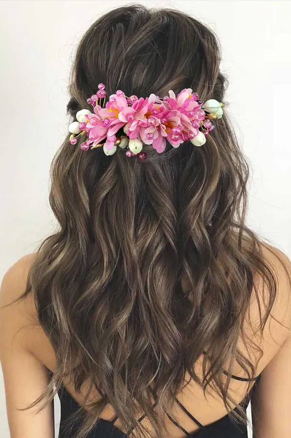 Artificial_Beautiful_Flower_Comb_Slide_|_Bridal_Hair_Barrette_Ties,_Hairpins_For_Women_&_Girls