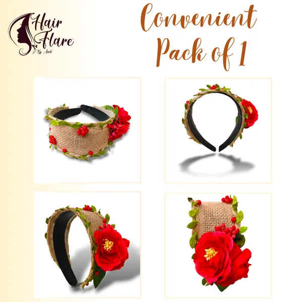 Red_Artificial_Leaves_Covered_With_Jute_Cloth_Headband_For_Women_(14_X_8_X_1_Cm)