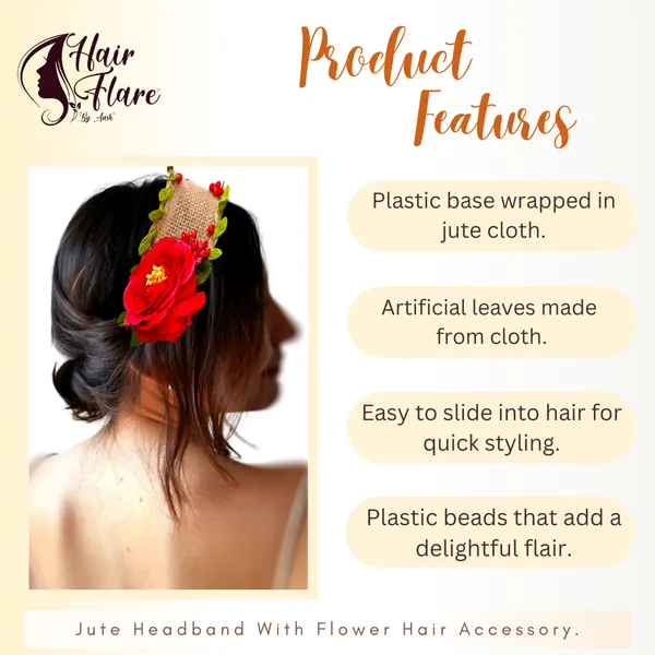 Red_Artificial_Leaves_Covered_With_Jute_Cloth_Headband_For_Women_(14_X_8_X_1_Cm)