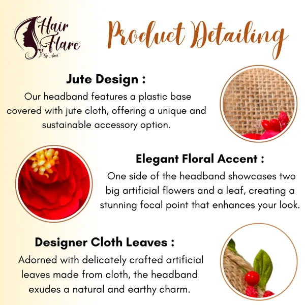 Red_Artificial_Leaves_Covered_With_Jute_Cloth_Headband_For_Women_(14_X_8_X_1_Cm)