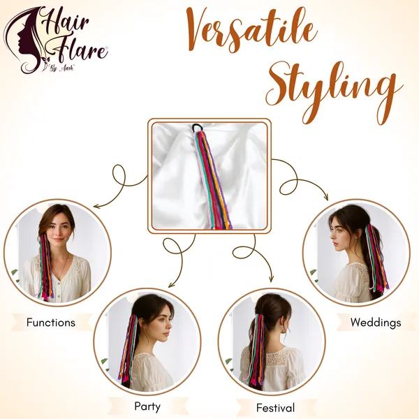 Boho_Navratri_Hair_Accessory_–_Multicolor_Braided_Hair_Extensions_with_Elastic_Band,_Handmade_Festive_Ethnic_Hair_Jewelry_for_Women_&_Girls