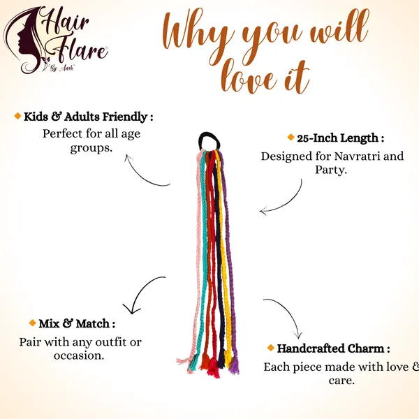 Boho_Navratri_Hair_Accessory_–_Multicolor_Braided_Hair_Extensions_with_Elastic_Band,_Handmade_Festive_Ethnic_Hair_Jewelry_for_Women_&_Girls