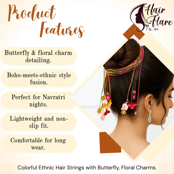 Boho_Navratri_Hair_Accessory_for_Women_&_Girls_–_Colorful_Ethnic_Hair_Strings_with_Butterfly,_Floral_Charms_–_Festive_Wear