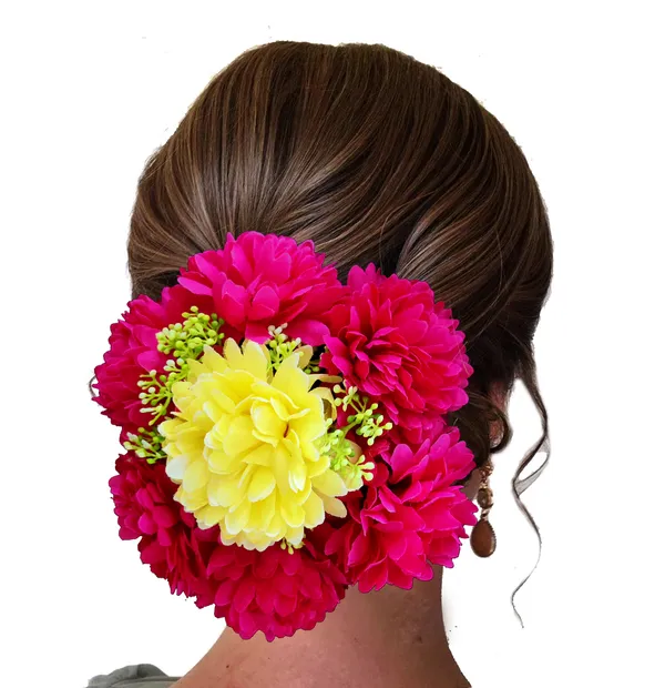 Dark_Pink_Artificial_Dahlia_Flower_Gajra_Hairpin_|_Bridal_Hair_Bun_Cover_Accessories_For_Women_(14_X_8_X_1_Cm)