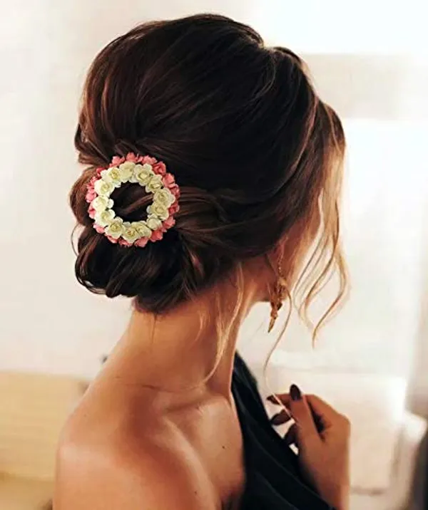 Peach_Hair_Clutchers_For_Women_&_Girls