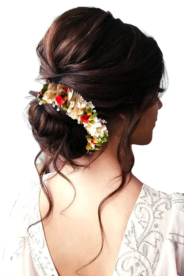 White_Artificial_Mogra_Flower_And_Pearls_Made_Hair_Pin_(Set_Of_19_Pins)