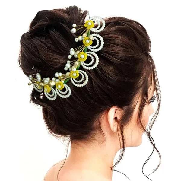 Golden_Artificial_Metal_Flower_With_Pearls_Made_Hair_Pin_(Set_Of_9_Pins)