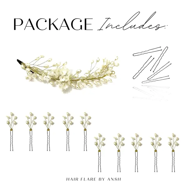 White_Artificial_Metal_Flowers_With_Pearls_Designed_Hair_Pin_Accessories_For_Women_&_Girls