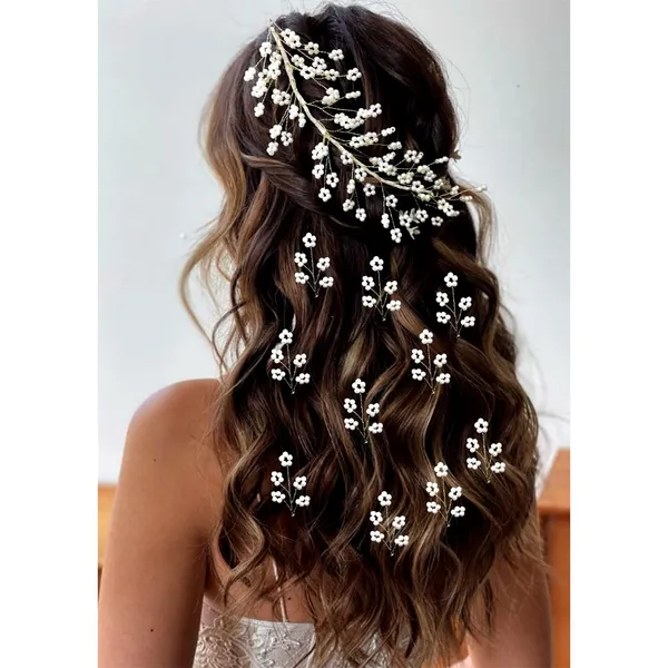 2505-2506_White_Artificial_Metal_Flowers_Designed_Hair_Pin_Accessories_For_Women_&_Girls