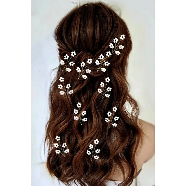 2505-2506_White_Artificial_Metal_Flowers_Designed_Hair_Pin_Accessories_For_Women_&_Girls