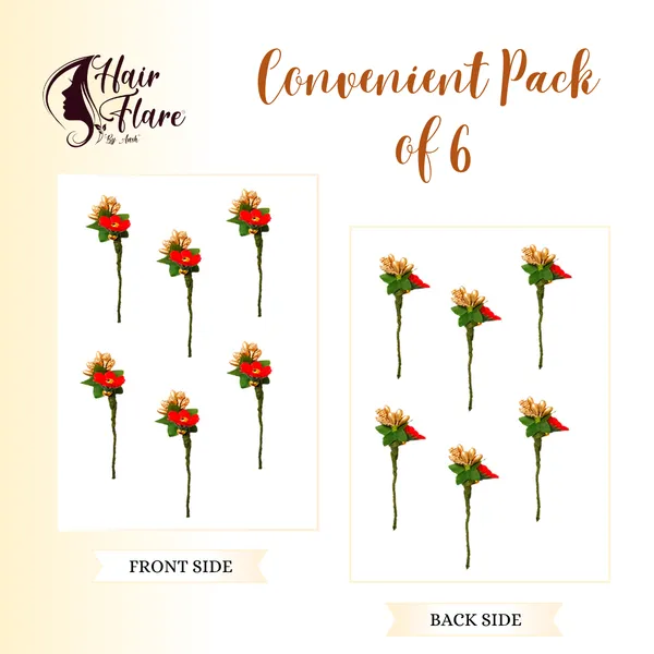 Pack_of_6_Red_Flower_And_Pearl_Rounded_Hair_Pin_For__And_Women