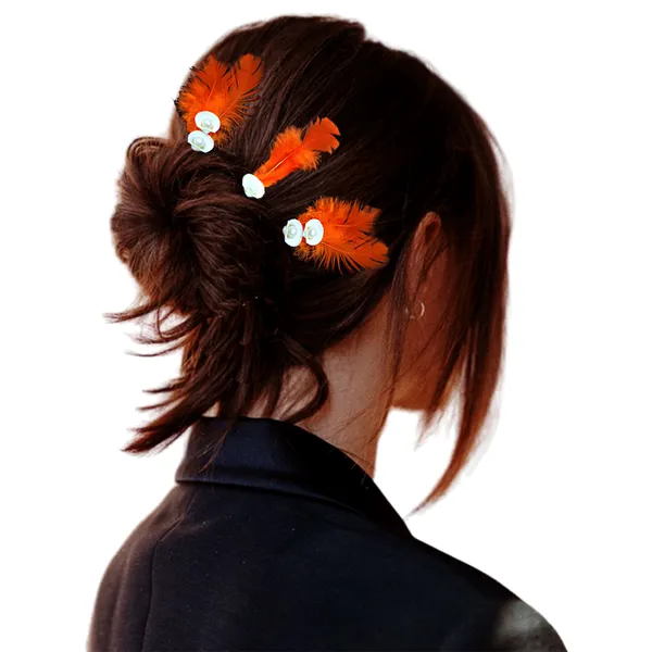 Discover_Our_Elegant_Feather_Hair_Clips:_Stylish,_Comfortable,_and_Adorned_with_Seashells_and_Pearls���������Perfect_for_Any_Occasion!_Versatile_Pack_of_6_Includes_Unique_Single_and_Double_Designs.