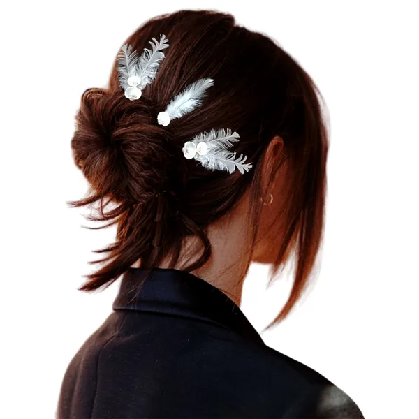 Discover_Our_Elegant_Feather_Hair_Clips:_Stylish,_Comfortable,_and_Adorned_with_Seashells_and_Pearls���������Perfect_for_Any_Occasion!_Versatile_Pack_of_6_Includes_Unique_Single_and_Double_Designs.