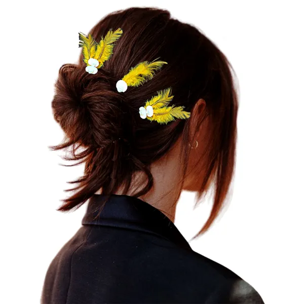 Discover_Our_Elegant_Feather_Hair_Clips:_Stylish,_Comfortable,_and_Adorned_with_Seashells_and_Pearls���������Perfect_for_Any_Occasion!_Versatile_Pack_of_6_Includes_Unique_Single_and_Double_Designs.