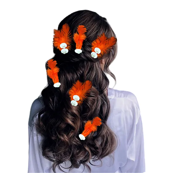 Discover_Our_Elegant_Feather_Hair_Clips:_Stylish,_Comfortable,_and_Adorned_with_Seashells_and_Pearls���������Perfect_for_Any_Occasion!_Versatile_Pack_of_6_Includes_Unique_Single_and_Double_Designs.