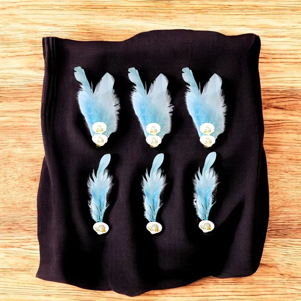 Discover_Our_Elegant_Feather_Hair_Clips:_Stylish,_Comfortable,_and_Adorned_with_Seashells_and_Pearls���������Perfect_for_Any_Occasion!_Versatile_Pack_of_6_Includes_Unique_Single_and_Double_Designs.