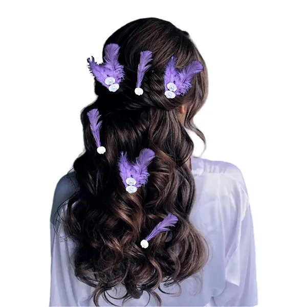 Discover_Our_Elegant_Feather_Hair_Clips:_Stylish,_Comfortable,_and_Adorned_with_Seashells_and_Pearls���������Perfect_for_Any_Occasion!_Versatile_Pack_of_6_Includes_Unique_Single_and_Double_Designs.