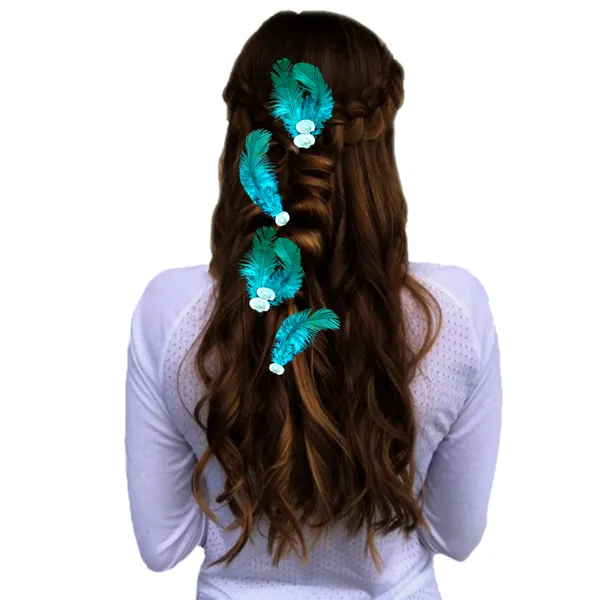Discover_Our_Elegant_Feather_Hair_Clips:_Stylish,_Comfortable,_and_Adorned_with_Seashells_and_Pearls���������Perfect_for_Any_Occasion!_Versatile_Pack_of_6_Includes_Unique_Single_and_Double_Designs.