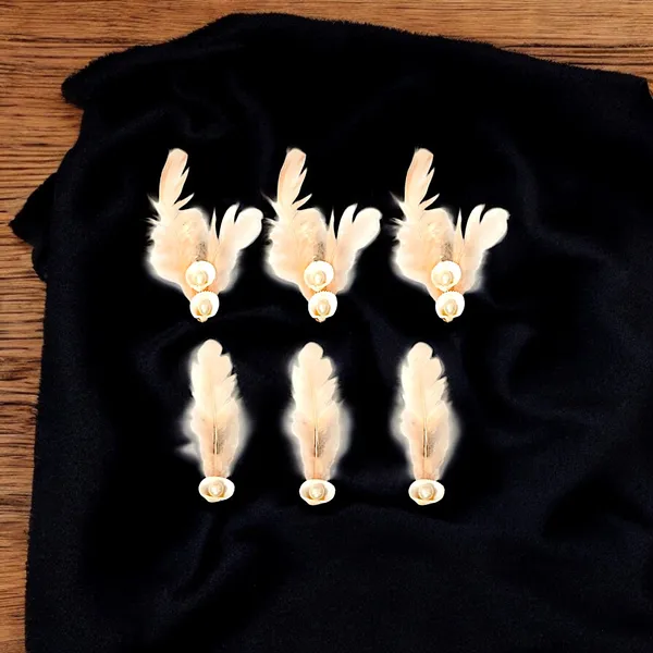 Discover_Our_Elegant_Feather_Hair_Clips:_Stylish,_Comfortable,_and_Adorned_with_Seashells_and_Pearls���������Perfect_for_Any_Occasion!_Versatile_Pack_of_6_Includes_Unique_Single_and_Double_Designs.