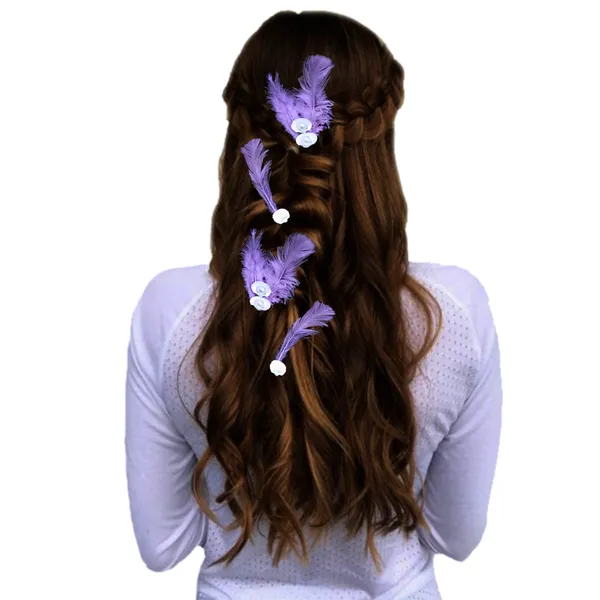 Discover_Our_Elegant_Feather_Hair_Clips:_Stylish,_Comfortable,_and_Adorned_with_Seashells_and_Pearls���������Perfect_for_Any_Occasion!_Versatile_Pack_of_6_Includes_Unique_Single_and_Double_Designs.