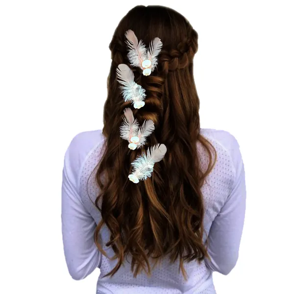 Discover_Our_Elegant_Feather_Hair_Clips:_Stylish,_Comfortable,_and_Adorned_with_Seashells_and_Pearls���������Perfect_for_Any_Occasion!_Versatile_Pack_of_6_Includes_Unique_Single_and_Double_Designs.