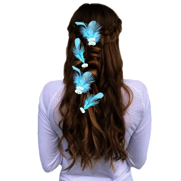Discover_Our_Elegant_Feather_Hair_Clips:_Stylish,_Comfortable,_and_Adorned_with_Seashells_and_Pearls���������Perfect_for_Any_Occasion!_Versatile_Pack_of_6_Includes_Unique_Single_and_Double_Designs.