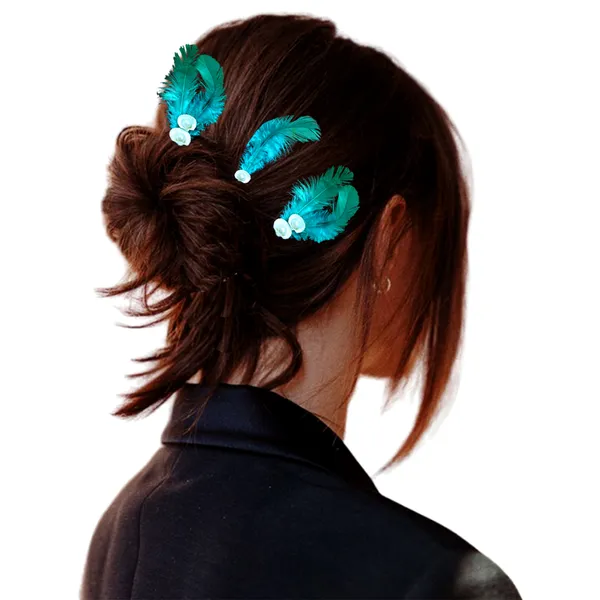 Discover_Our_Elegant_Feather_Hair_Clips:_Stylish,_Comfortable,_and_Adorned_with_Seashells_and_Pearls���������Perfect_for_Any_Occasion!_Versatile_Pack_of_6_Includes_Unique_Single_and_Double_Designs.